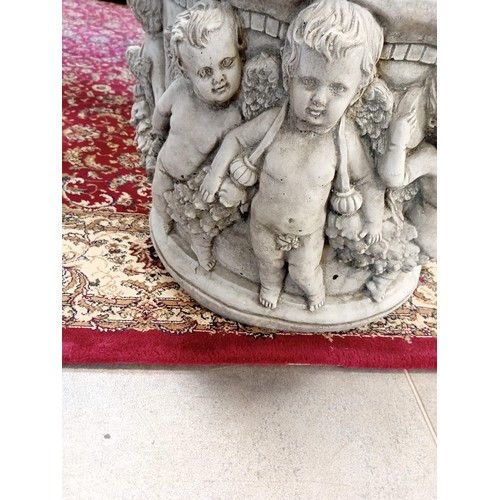 295 - pair of cherub plant pots