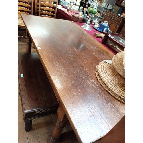 317 - large oak dining table