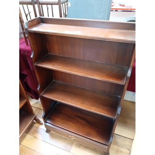 320 - waterfall bookcase with drawer