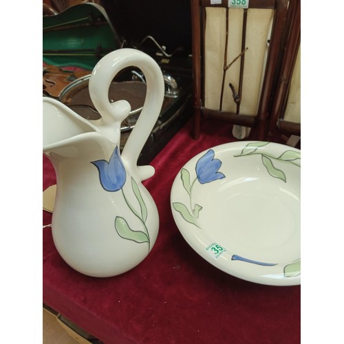 359 - modern style bowl and pitcher