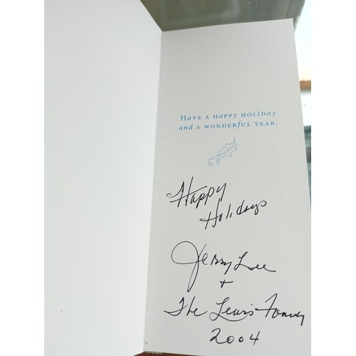 356 - 2004 Signed Christmas card from Jerry Lee Lewis