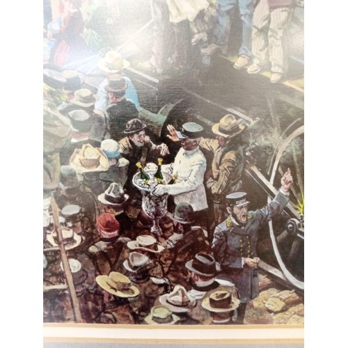 359 - Framed John Falter 1975 Print of East Meets West