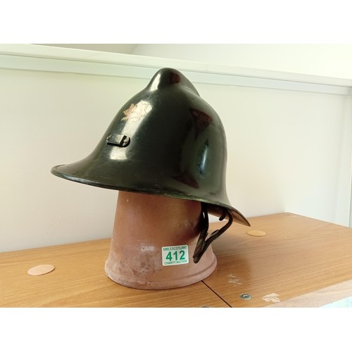 412 - Vintage Fire Service Gloucestershire Helmet