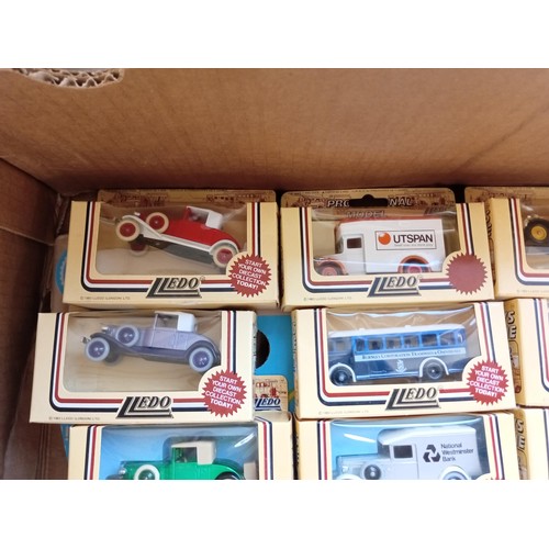 319 - 2 Boxes lledo model vans etc