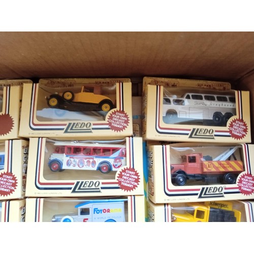 319 - 2 Boxes lledo model vans etc