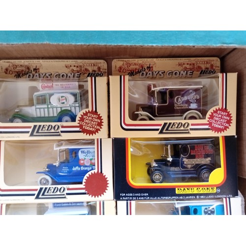 319 - 2 Boxes lledo model vans etc