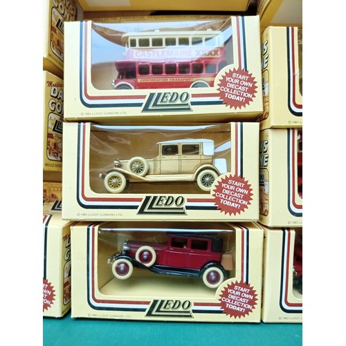 320 - 2 boxes of lledo models mainly buses and vans