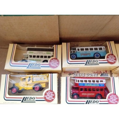 320 - 2 boxes of lledo models mainly buses and vans