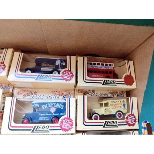 320 - 2 boxes of lledo models mainly buses and vans