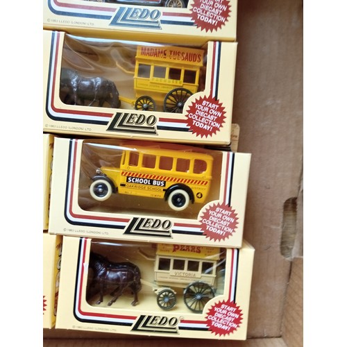 320 - 2 boxes of lledo models mainly buses and vans