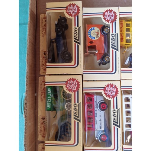 320 - 2 boxes of lledo models mainly buses and vans