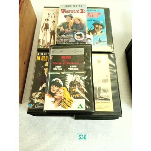 530 - Selection of John Wayne VHS Videos