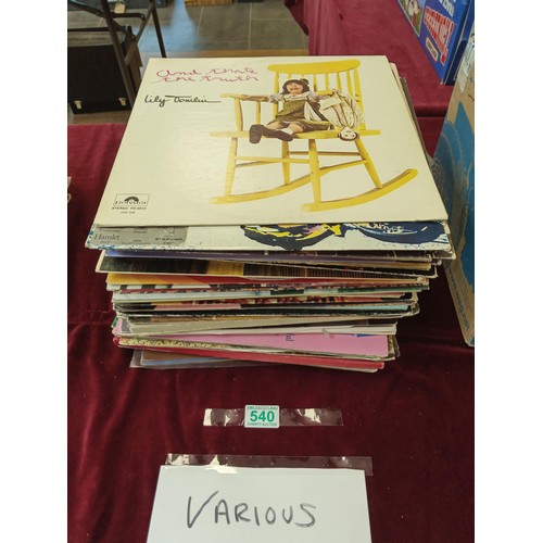 540 - Various music LP's