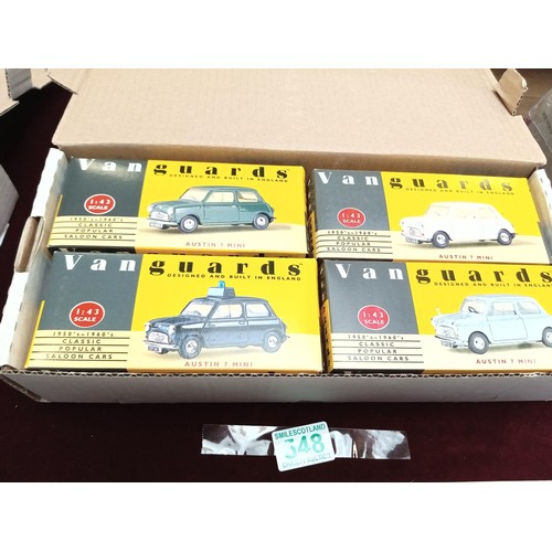 548 - Vanguards 4 x austin seven mini models