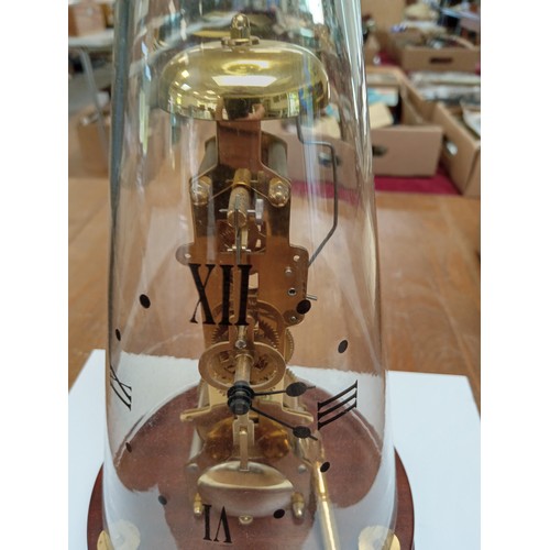 570 - Pyramid glass dome clock