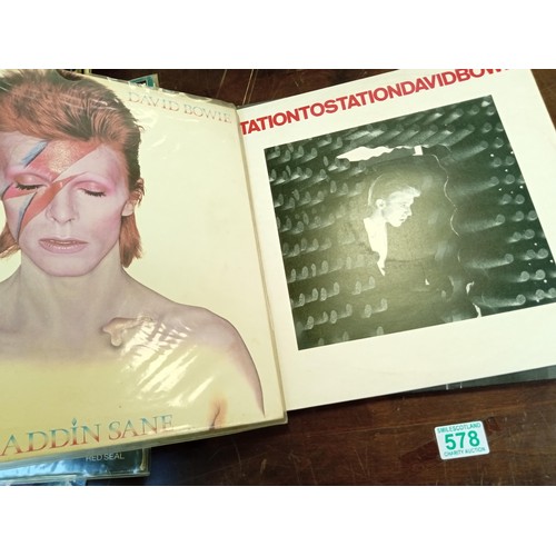 578 - A good selection of David Bowie LP's