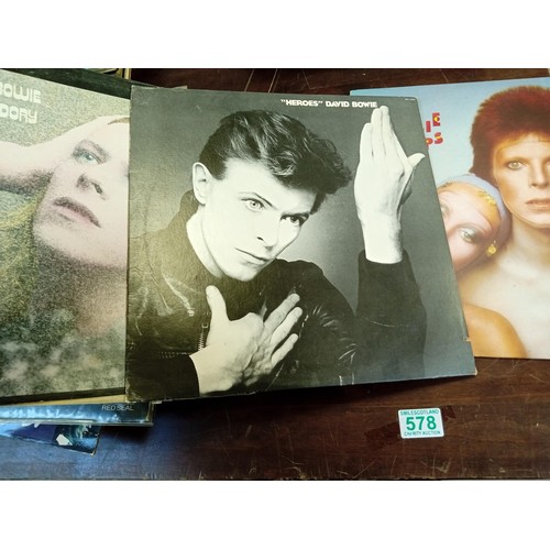 578 - A good selection of David Bowie LP's