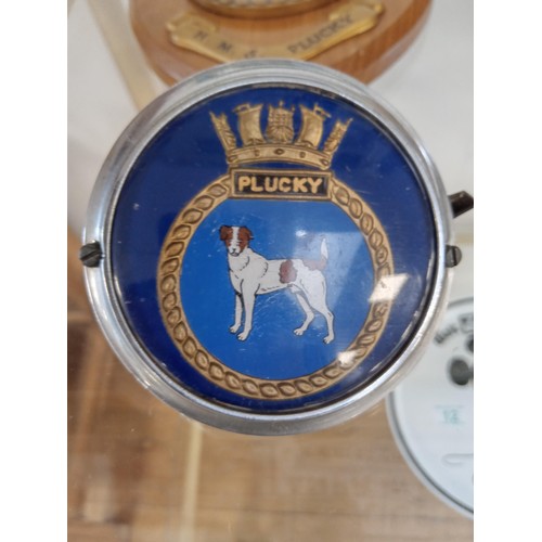 9 - HMS Plucky Shield and Car Badge