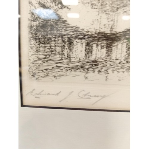 21 - Cambridge Original Etching by Edward J Cherry Signed Artist Proof Bridge of Sighs