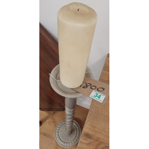 34 - Tall Candle Stick Holder with Candle 88cm High without the Candle