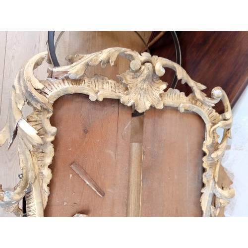 286 - Antique European gold framed mirror surround Length approx 210cm width approx 82cm