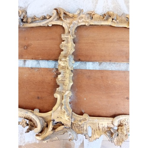 286 - Antique European gold framed mirror surround Length approx 210cm width approx 82cm