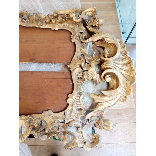 286 - Antique European gold framed mirror surround Length approx 210cm width approx 82cm