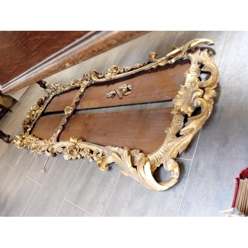 286 - Antique European gold framed mirror surround Length approx 210cm width approx 82cm