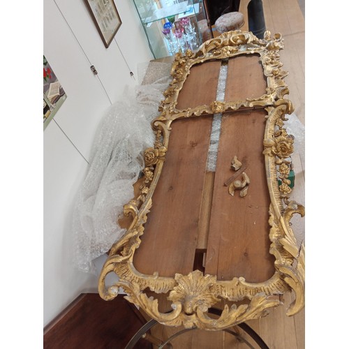 286 - Antique European gold framed mirror surround Length approx 210cm width approx 82cm