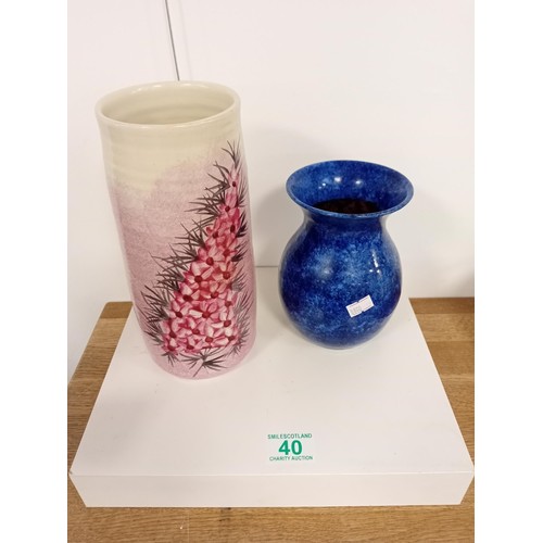 40 - Canterbury Pottery Vase and 1 other