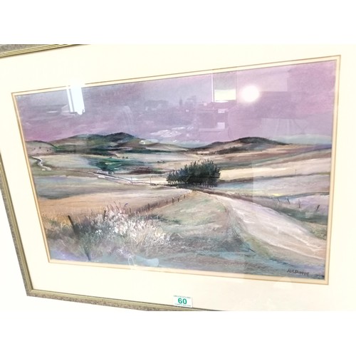 60 - Original painting by Eric Auld 1989 Moonlight Strathdon