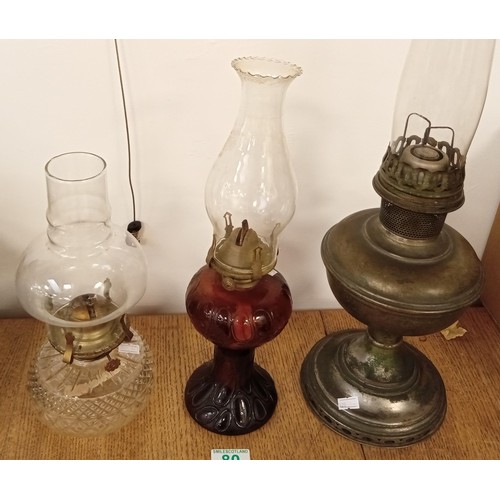 80 - 3 x Oil Lamps