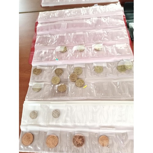 126 - Collection of old pound coins and stamps etc