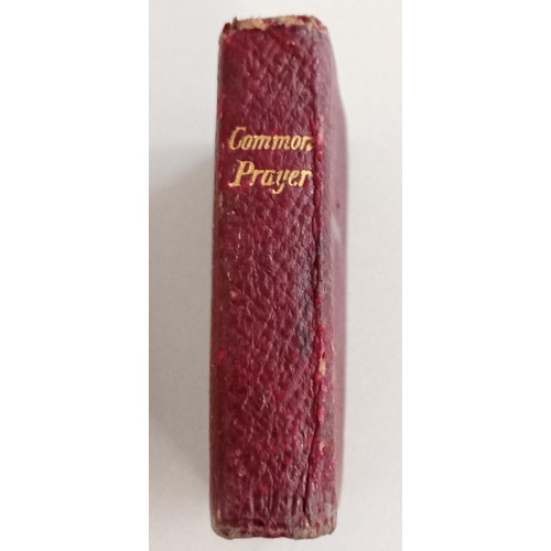 114 - Miniature Book of Common Prayers with a note from 1946