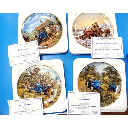 178 - 4 x Tractor collector's plates with certificates