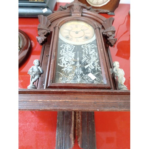 201 - Selection of 4 vintage clocks A/F