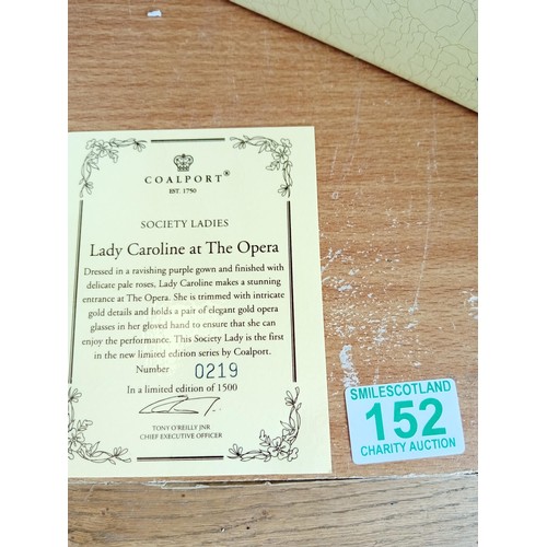 152 - Coalport Society Ladies lady Caroline at the opera limited edition 219 of 1500