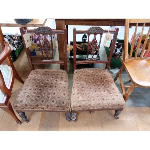 299 - 2 Vintage Nursing/ Fire Stand Chairs