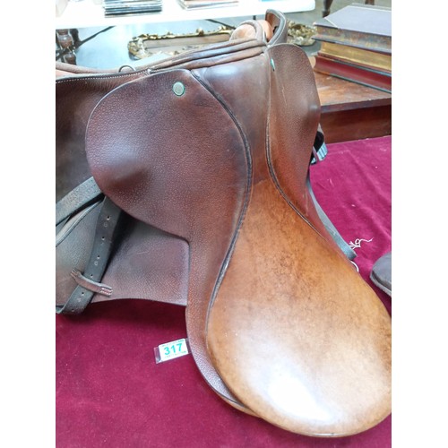 317 - General Purpose Leather Saddle with stirrups
Barnsby England