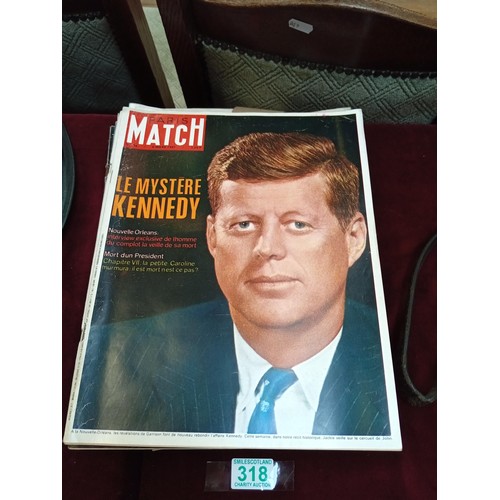 318 - Paris Match etc Magazines The Murder of Kennedy