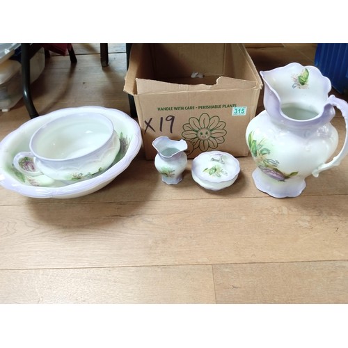 315 - Vintage Bowl and Pitcher washing set