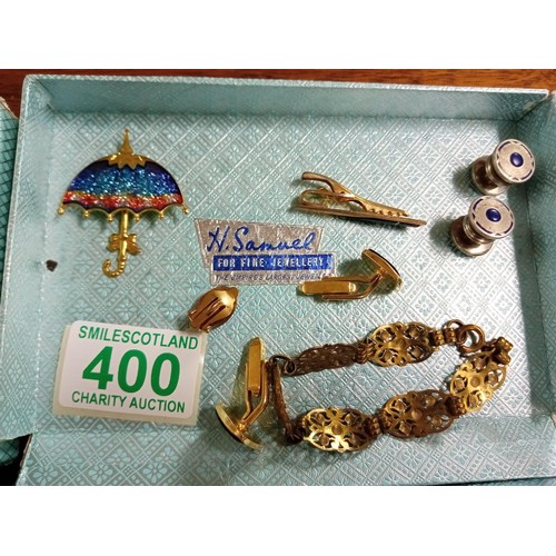 400 - A selection of costume jewellery that are in 2 original H Samuel Jewellery boxes