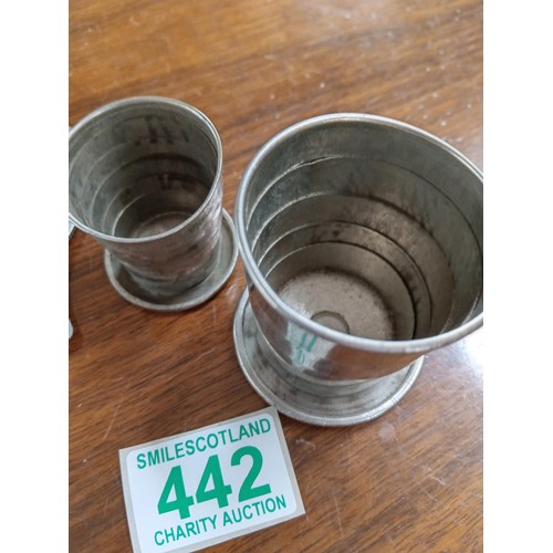 442 - Selection of odds to include AA Badge pocket cups and a vintage advertising metal cat