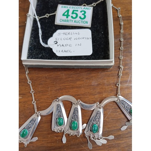 453 - Silver necklace stamped 925 made in Israel