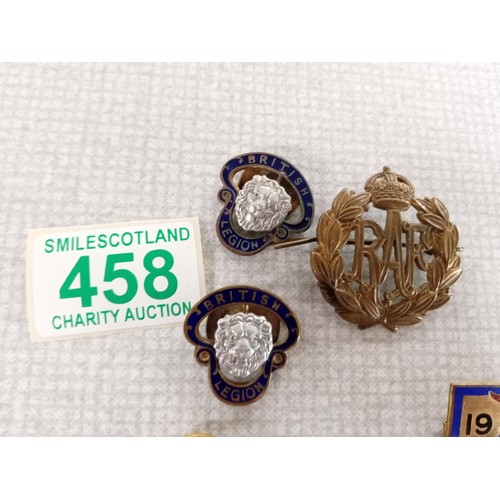 458 - Selection of vintage badges mainly enamel