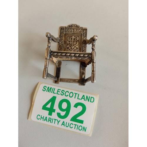 492 - Shakespeare chair model from the original in Museum at Shakespeare's birth place  code RD.388779