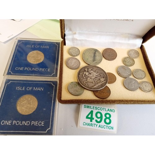 498 - A selection of silver and other coins