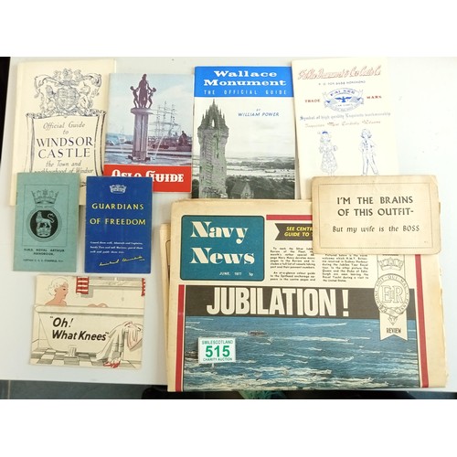 515 - Vintage advertising & HMS booklets etc