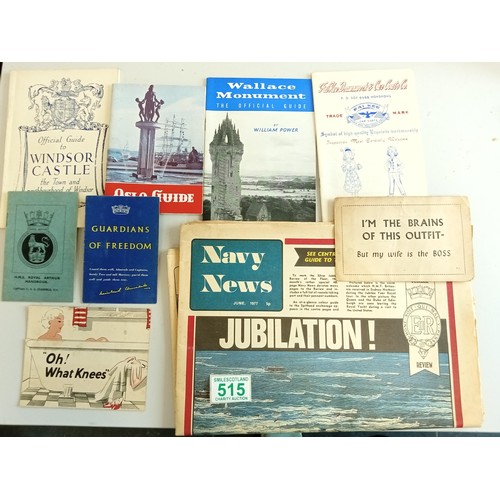 515 - Vintage advertising & HMS booklets etc