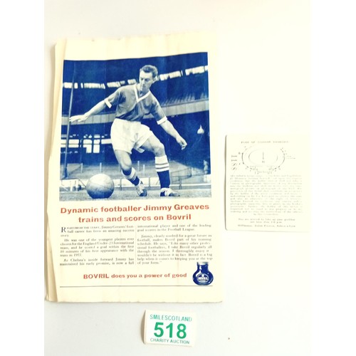 518 - England vs Spain 1960 Wednesday 26th October official football programme plus match ticket